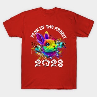 Happy Chinese New Year 2023 Year Of The Rabbit Pop Art T-Shirt